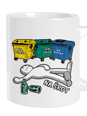 Tříděný odpad veľký hrnček White