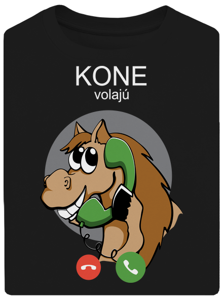 Kone volajú unisex tričko oversized Black
