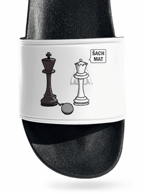 Šach mat šľapky White