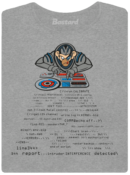 Coder ape dámske tričko Dark Gray Melange