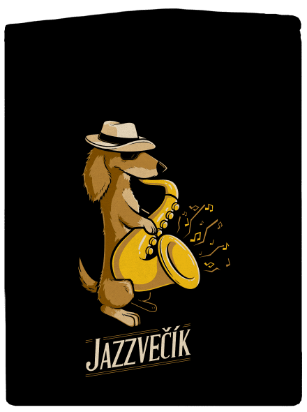 Jazzvečík dámska mikina na zips Black