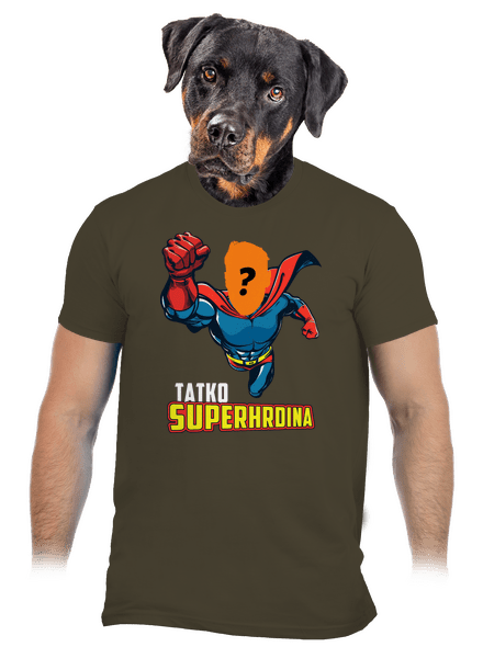 Tatko superhrdina pánske tričko Urban Khaki