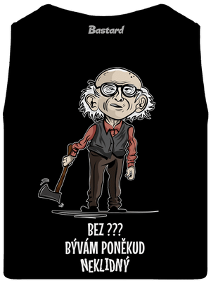 Neklidný - vlastný text pánske tielko Black