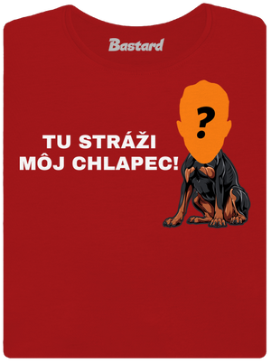 Tu strážim ja dámske tričko s lemom Red Mal