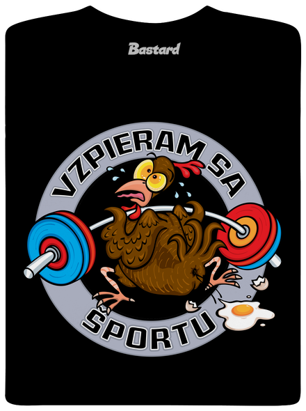Vzpieram sa sportu pánske dlhý rukáv Black