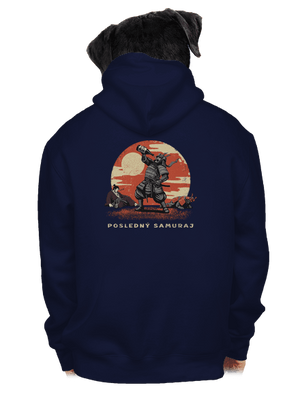 Posledný samuraj pánska mikina na zips Navy