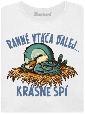 Ranné vtáča spí dámske tričko prémium White