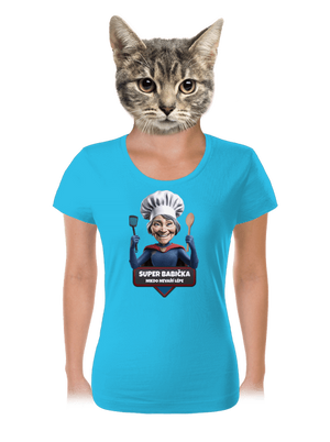 Super babička dámske tričko Blue Atol