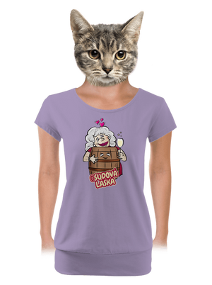 Osudová láska dámske tričko s lemom Lavender