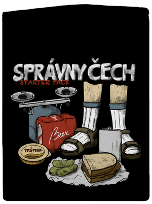 Správny Čech dámska mikina na zips Black