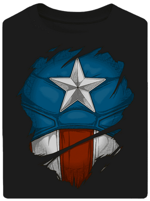 Captain Inside unisex tričko oversized Black