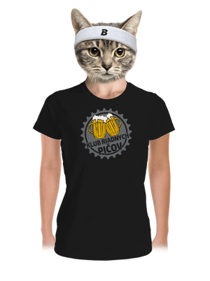 Klub riadnych pičov dámske športové tričko Black