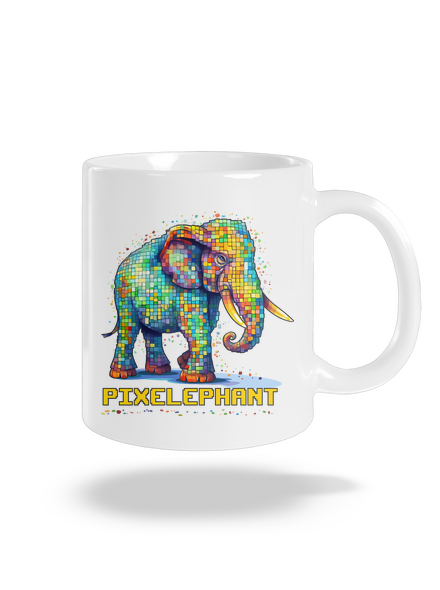 Pixelephant klasický hrnček White