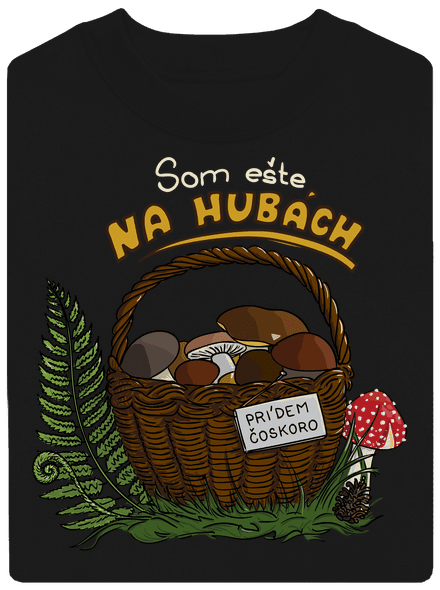 Na hubách unisex mikina bez kapucne Black