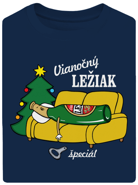 Vianočný ležiak unisex tričko oversized Midnight Blue