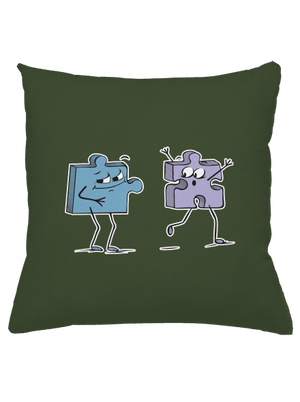 Puzzlíci vankúš Olive Green