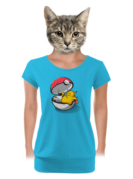 Koniec pokémona dámske tričko s lemom Blue Atol