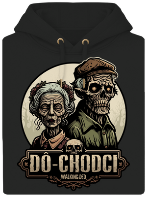 Dô-chodci unisex mikina premium Dark Black