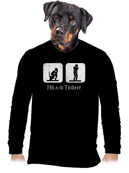 Hra o trůny pánske dlhý rukáv Black