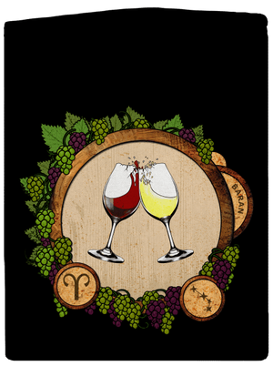 Vínny horoskop: Baran dámska mikina na zips Black