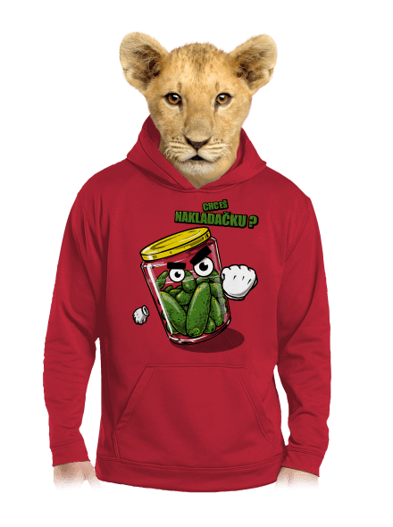 Nakladačka detská mikina klokanka Fire Red