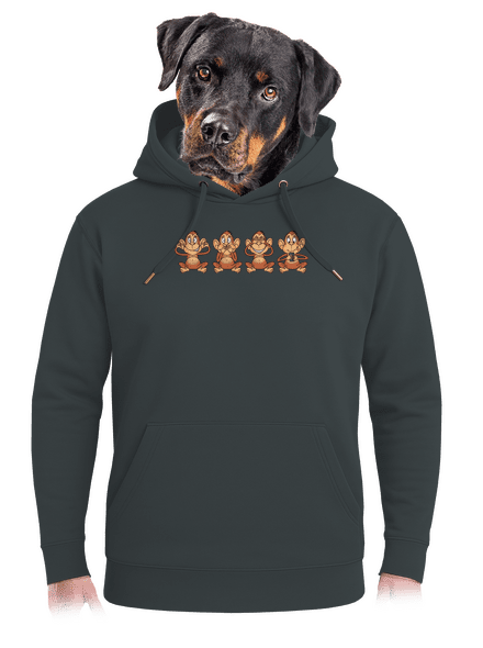 Opička s mobilom unisex mikina premium Charcoal
