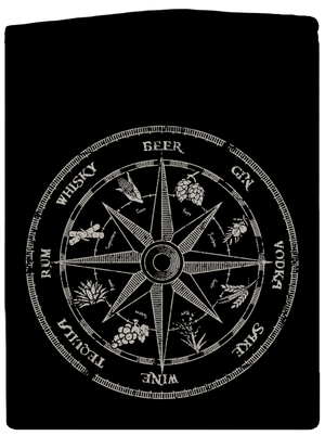 Alkoholický kompas dámska mikina na zips Black
