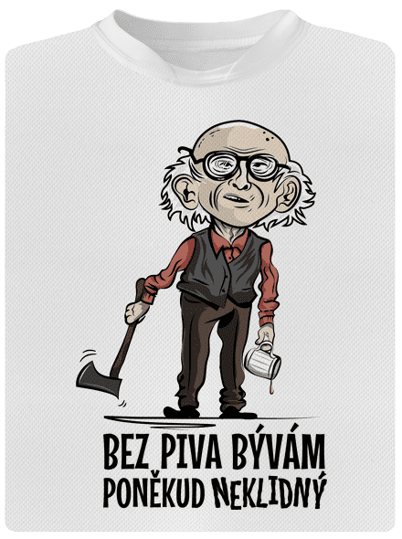 Neklidný bez piva detské športové tričko White