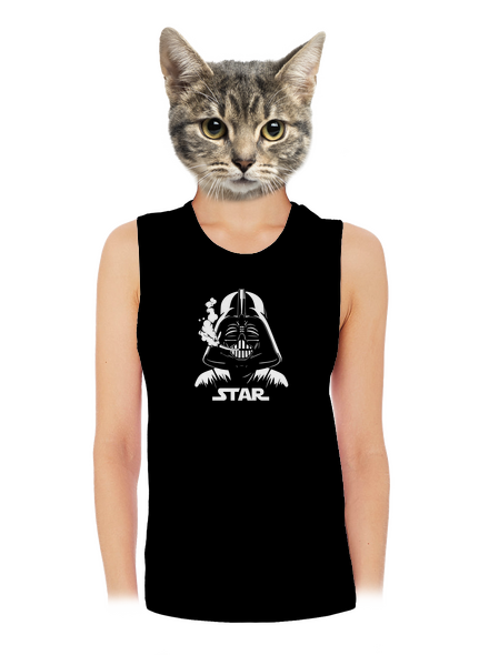 Darth Star dámske tielko voľné Black