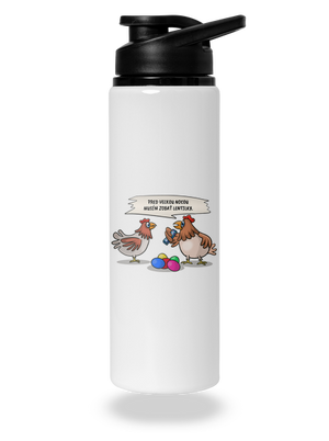 Sliepka pred Veľkou nocou flaša na vodu White