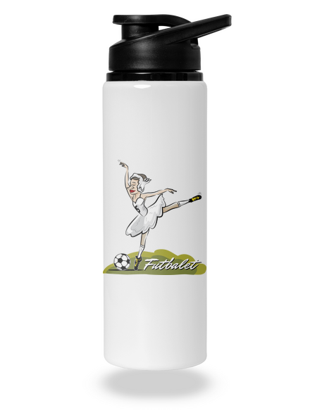 Futbalet flaša na vodu White