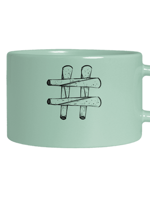 Hash tag hrnček makronka Mint Macaron