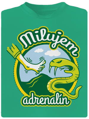 Milujem adrenalín pánske športové tričko Mint Mal