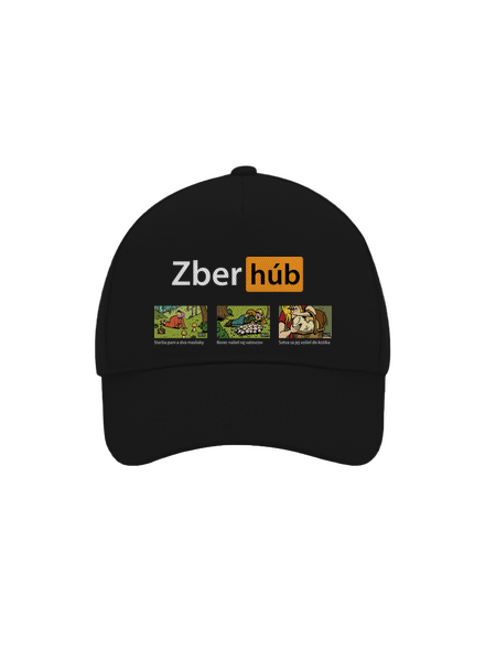 Zber húb šiltovka baseballka Black