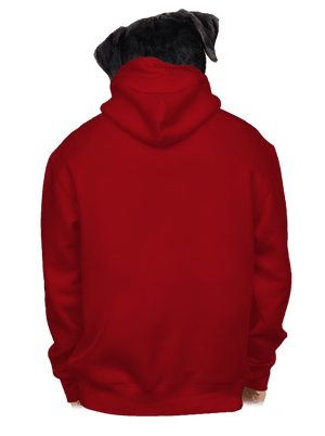 Bez potlače pánska mikina na zips Red