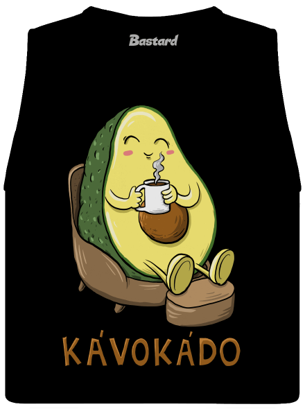 Kávokádo dámske tielko voľné Black