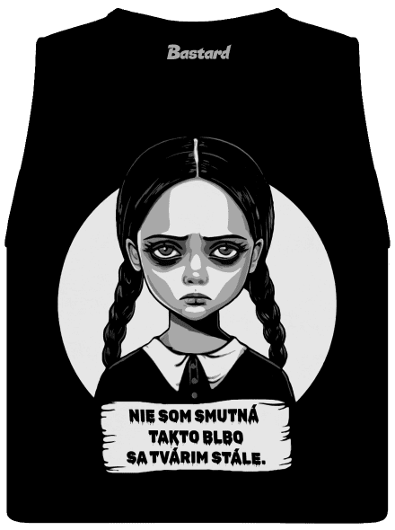 Nie som smutná dámske tielko voľné Black