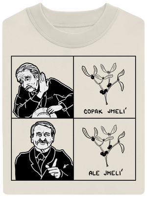 Cimrman: Copak jmelí unisex mikina bez kapucne Off White