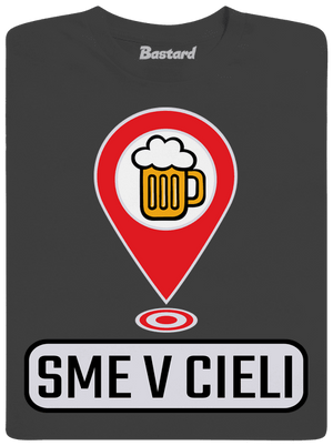 Sme v cieli pánske tričko Dark Grey