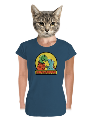 Armageddon dámske tričko prémium Petrol Blue