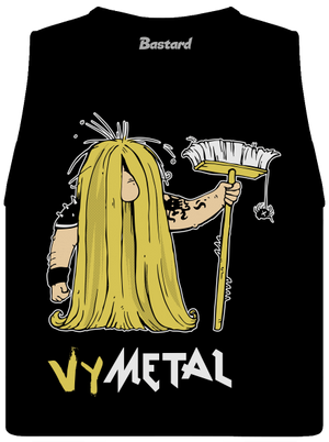 Metalista dámske tielko voľné Black