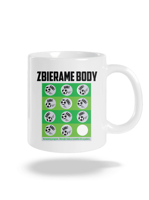 Zbierame body - futbal klasický hrnček White
