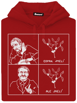 Cimrman: Copak jmelí dámska mikina klokanka Red Mal