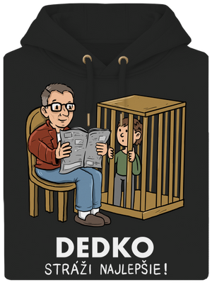Dedko stráži najlepšie unisex mikina premium Dark Black