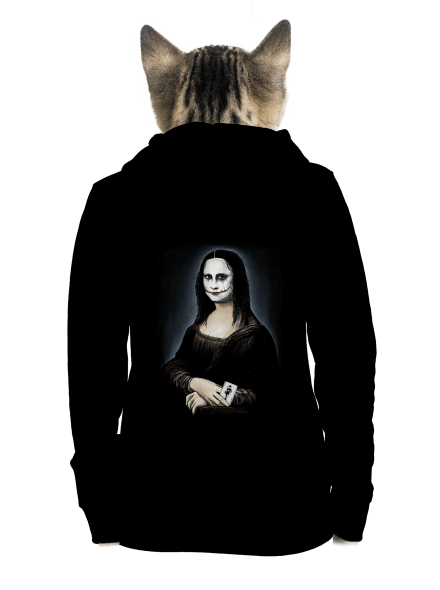 Mona Joker Lisa dámska mikina na zips Black