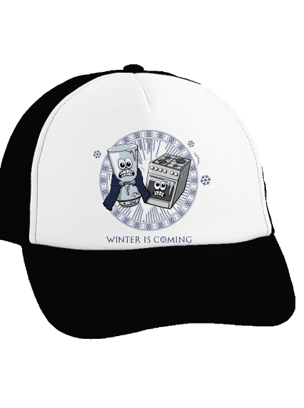 Winter is coming šiltovka truckerka Black cap