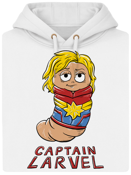 Captain Larvel unisex mikina premium Snowwhite