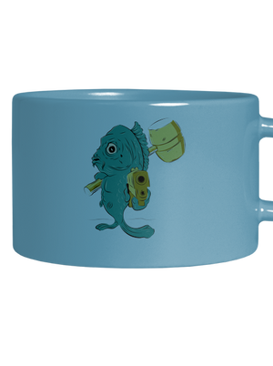 Posledná štedrovečerná hrnček makronka Blue Macaron