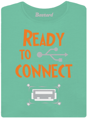 USB pripojenie dámske tričko prémium Mint Mal