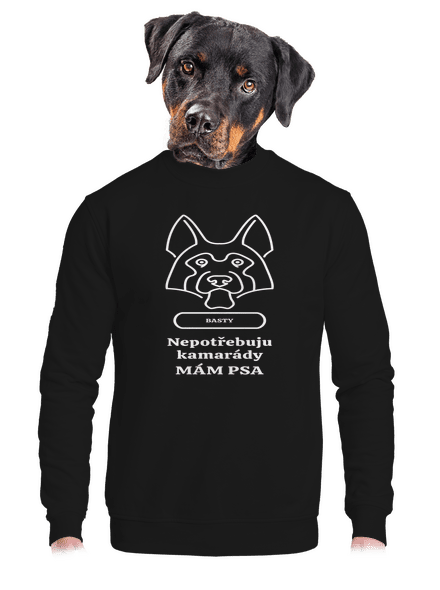 Nemôžem, mám psa unisex mikina bez kapucne Black